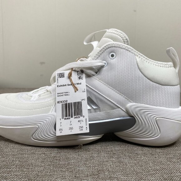 adidas Exhibit Select Mid Sneakers Women's 8.5 White Silver Metallic IE9332 NWT - Picture 10 of 12